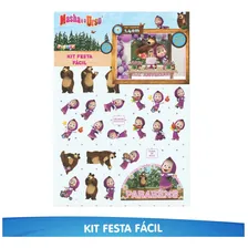 Kit Festa Fácil Masha E O Urso - Decoração De Festa Foto mini 4