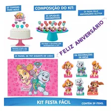 Kit Festa Fácil Patrulha Canina Skye - Decoração Para Menina Foto mini 2