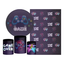 Kit Festa Game Painel Redondo + Trio Capas Lateral Foto mini 1