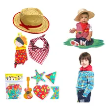 Kit Festa Junina ChapĂ©u, Gravata E Remendo BebĂȘs-infantil Cor Vermelho + Lenço + Remendo Foto mini 1