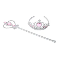 Kit Festa Princesa Aurora Varinha Colar Coroa Brinco Luvas Cor Rosa Foto mini 4