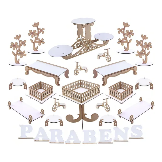 Kit Festa Provençal Mdf - Cinzelado - 928-lp25 - Maxdecor Foto 1