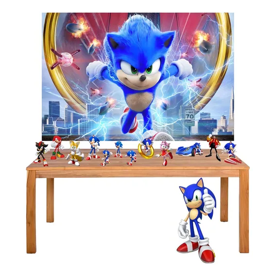 Kit Festa Sonic Display + Painel 150x100cm Foto 1