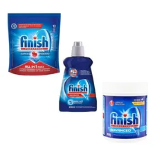 Kit Finish Detergente Em Pó + Detergente Tablete + Secante Foto  mini 1