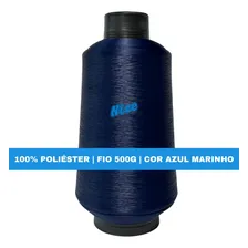 Kit Fio Overloque 500g 2 Cones Fio Para Costura Em Overloque Cor MARINHO Foto mini 4