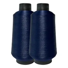 Kit Fio Overloque 500g 2 Cones Fio Para Costura Em Overloque Cor Marinho Foto mini 1