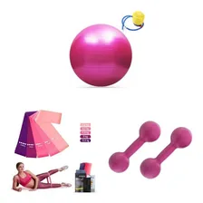 Kit Fisio. Halter 1kg + Bola De Pilates + Kit Theraband Cor Rosa Foto mini 1