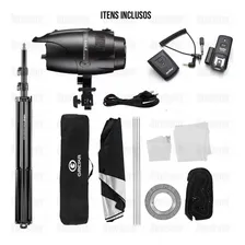 Kit Flash Estúdio Greika Eg250 Radio Flash Ct16 + Softbox 220v Foto mini 2