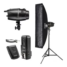Kit Flash Estúdio Greika Eg250 Radio Flash Ct16 + Softbox 220v Foto mini 1