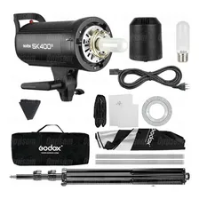 Kit Flash Godox Sk400 Ii Com Octabox 120cm Colmeia E Tripé 110v Foto mini  2