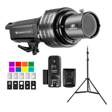 Kit Flash Greika Eg-250 Rádio Flash + Projetor E Gelatinas Foto  mini 1