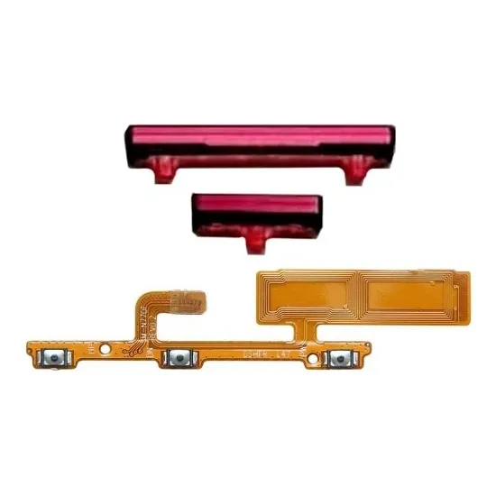 Kit Flex + Botão Power Volume Para Galaxy Note 10 Lite N770 Cor Vermelho Foto 1