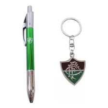 Kit Fluminense Jogo Caneta Roller Ball De Metal Com Chaveiro Foto mini  2