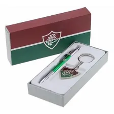 Kit Fluminense Jogo Caneta Roller Ball De Metal Com Chaveiro Foto mini  3
