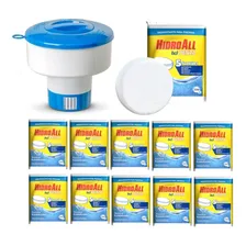 Kit Flutuador clorador para piscinas + 10 pastilhas de cloro Hidroall 994647-10 Foto mini 4
