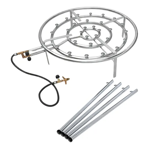 Kit Fogareiro Alta Pressão 64cm Paella E Cervejeiro + Tripé Foto 1