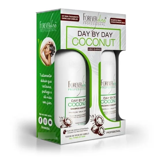 Kit Forever Liss Day By Day Coconut Shampoo E Bálsamo Foto 1