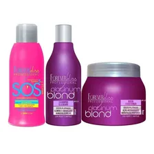 Kit Forever Liss Duo Platinum Blond + Sos Reconstrutor 300ml Foto mini 1