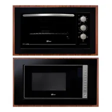 Kit Forno 48l E Micro-ondas 25l Embutir Preto 110v Fischer Foto mini 1