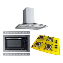 Kit Forno Elétrico + Coifa Gourmet + Cooktop 4q Safanelli 220 Foto  mini 1