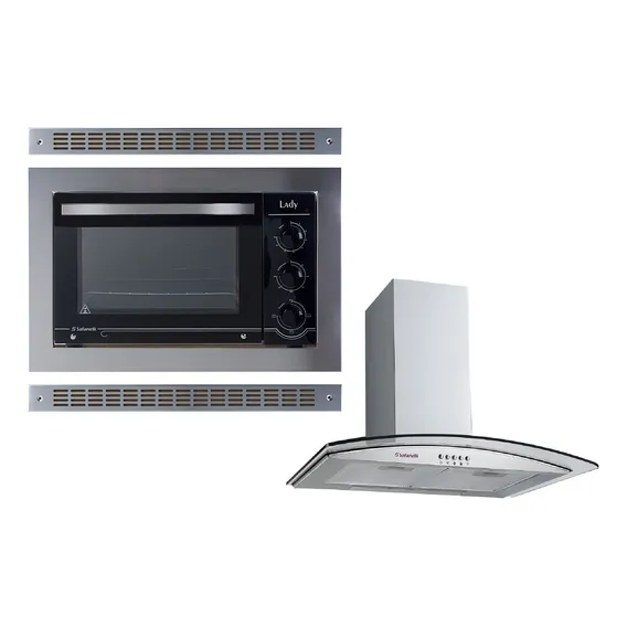 Kit Forno Embutir Inox 45l + Coifa Gourmet 60cm Safanelli 127 Foto 1