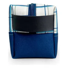 Kit Frasqueira Necessaire Organizadora Masculino Homem Azul Cor Azul-marinho Desenho Do Tecido Listras Foto mini 4