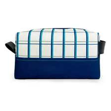 Kit Frasqueira Necessaire Organizadora Masculino Homem Azul Cor Azul-marinho Desenho Do Tecido Listras Foto mini 2