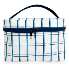 Kit Frasqueira Necessaire Organizadora Masculino Homem Azul Cor Azul-marinho Desenho Do Tecido Listras Foto mini 3