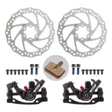 Kit Freio A Disco 160mm Mecânico Pinça/disco/adaptador Bike Foto mini 1