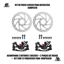 Kit Freio A Disco 160mm Mecânico Pinça/disco/adaptador Bike Foto mini 2