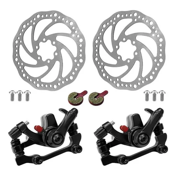 Kit Freio A Disco Mecanico Bike Aro 29/26/24/20 C/disco E Ad Foto 1
