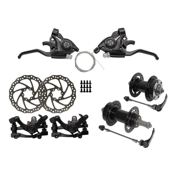 Kit Freio Disco Bicicleta Cubo Bike Aço Blocagem Rapid Fire Foto 1