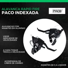 Kit Freio Disco Bicicleta + Cubo Bike Aço Eixo + Rapid Fire Foto mini  2