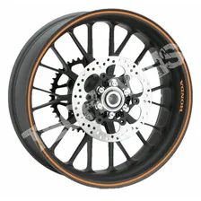 Kit Friso De Roda Faixa 5mm Adesivo Refletivo Roda Fita Brin Cor Laranja 5mm Liso Foto mini 1