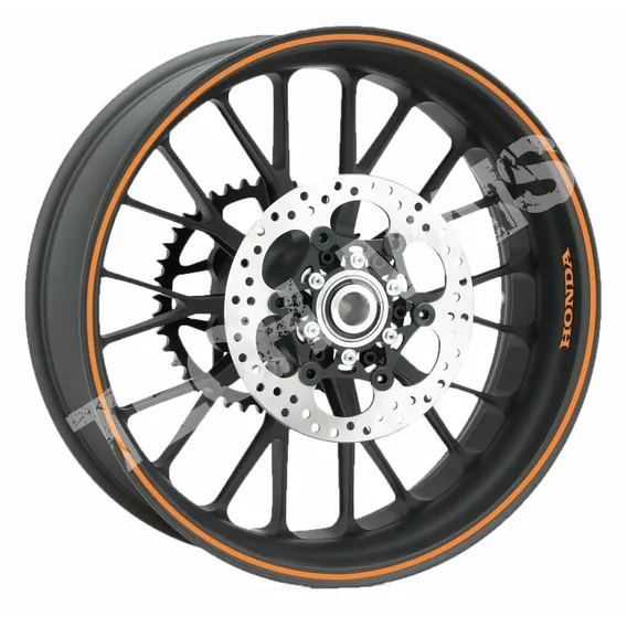 Kit Friso De Roda Faixa 5mm Adesivo Refletivo Roda Fita Brin Cor Laranja 5mm Liso Foto 1