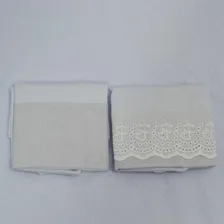 Kit Fronhas Bordadas Safari Cinza - 67c39fom Foto mini 3
