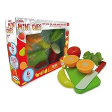Kit Frutas Crec Crec Velcro Mini Chef 6 Peças Xalingo Foto  mini 1