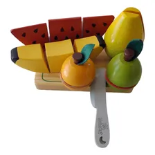Kit Frutinhas De Madeira Com Corte - 5 Frutas Foto  mini 1