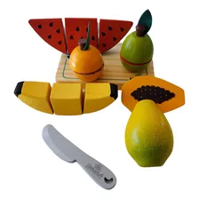 Kit Frutinhas De Madeira Com Corte - 5 Frutas Foto mini  2