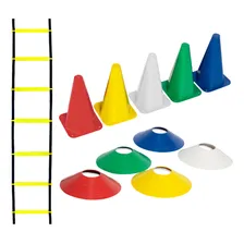 Kit Funcional Agilidade 05 Chapéus + 05 Cones e Escada Para Treino Completo Foto  mini 1