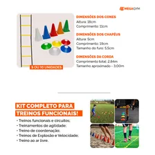 Kit Funcional Agilidade 10 Chapéus 10 Cones e Escada Para Treino Completo Foto mini 2