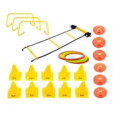 Kit Funcional Barreira Escada Agilidade Cones Argolas Chapéu Foto  mini 1