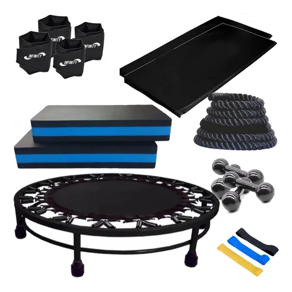 Kit Funcional C/ Mini Jump +colchonete+acessórios Fit Foto 1