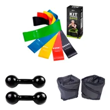 Kit Funcional Halter 3kg + Caneleira 3kg + Kit Theraband Cor Preto Foto mini 1