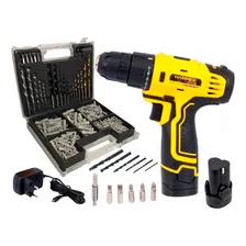 Kit Furadeira E Parafusadeira 12v + Jogo 300 Peças Foto mini 1