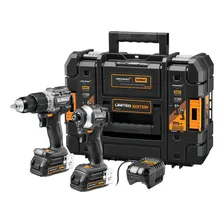 Kit Furadeira e Parafusadeira com Parafusadeira Dewalt Modelo DCK200ME2GT 2 Baterias 20V Foto  mini 1