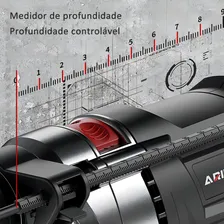 Kit Furadeira Eletrica De Impacto Furadeira Impacto Wicopet Furadeira Elétrica De Impacto 710w Mondial Cor Preto Foto mini 3