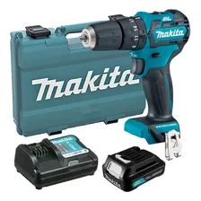 Kit Furadeira Parafusadeira Hp332dz Makita E Bateria 12v E Cor Azul-turquesa 110v/220v Foto  mini 1