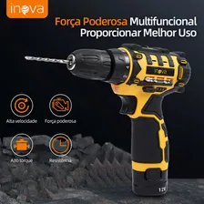 Kit Furadeira Parafusadeira Impacto Sem Fio 2 Baterias 12v,furadeira Parafusadeira De Impacto 2 Baterias 12v Com Kit Jogo De Ferramentas 117 Peças Com Maleta The Black Tools E Acessorios,preto Foto mini 2