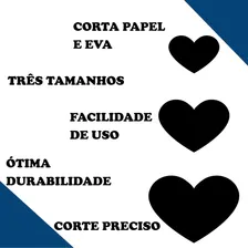 Kit Furador Eva E Papel Coração Liso 50mm/38mm/25mm - Make+ Cor Azul Foto mini 3